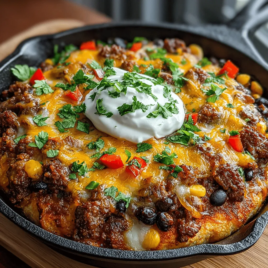 In the bustling world of modern cooking, finding meals that are both delicious and convenient can often feel like a challenge. Enter the One-Pan Cheesy Beef Enchilada Skillet—a dish that combines the rich, comforting flavors of traditional enchiladas with the simplicity of a one-pan meal. This recipe is not only a feast for the senses but also a time-saver for busy families. It encapsulates the essence of Mexican cuisine while providing a hearty, satisfying dish that can be prepared in under an hour.