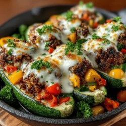 Zesty Turkey & Quinoa Stuffed Zucchini Recipe