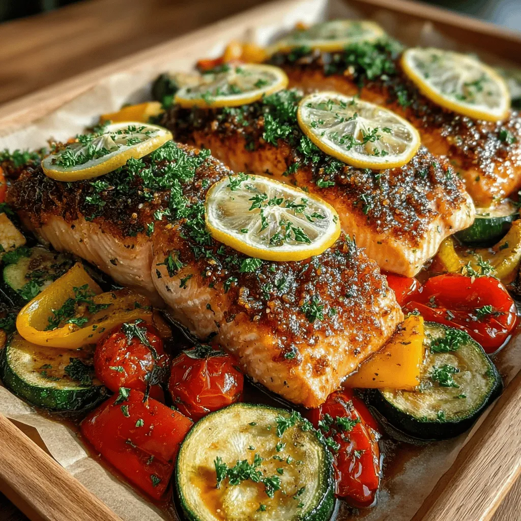 In today's fast-paced world, finding a healthy, delicious, and easy-to-prepare meal can feel like a daunting task. The Zesty Sheet Pan Lemon Herb Salmon & Veggies is a perfect solution for busy weeknights or leisurely weekend dinners. This delightful dish combines the rich flavors of salmon with vibrant, nutrient-packed vegetables, all roasted to perfection on a single sheet pan. Not only does it provide a feast for the eyes, but it also delivers a wholesome meal that can be ready in less than an hour.