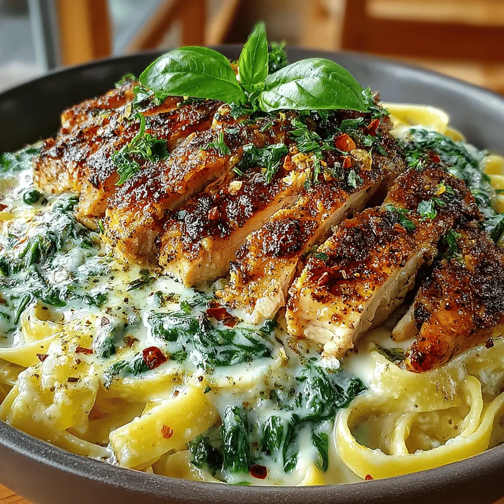 When it comes to the perfect blend of comfort and elegance, few dishes capture the essence quite like Creamy Spinach Chicken Alfredo Delight. This sumptuous meal marries the rich, velvety texture of Alfredo sauce with tender, pan-seared chicken and vibrant, fresh spinach, creating a satisfying feast ideal for family dinners or special occasions. Whether you're trying to impress guests or simply indulging in a cozy night at home, this dish offers a delightful balance of flavors and textures that pasta lovers will adore.