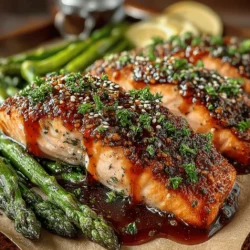 Sweet Harmony: One-Pan Honey Garlic Salmon & Asparagus