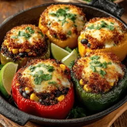 Cheesy Veggie Delight Stuffed Bell Peppers