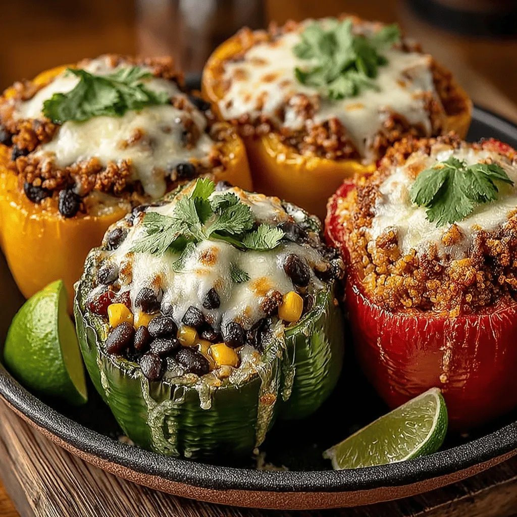 Hearty Turkey and Quinoa Stuffed Peppers are not just a meal; they are a celebration of wholesome, nutritious ingredients that come together to create a satisfying and colorful dish. This recipe is perfect for busy weeknights when you want something healthy yet delicious, or it can serve as an ideal make-ahead meal that can be easily reheated for lunch or dinner. Packed with protein, fiber, and a medley of vibrant flavors, these stuffed peppers are not only visually appealing but also cater to a variety of dietary preferences, making them a versatile option for any household.