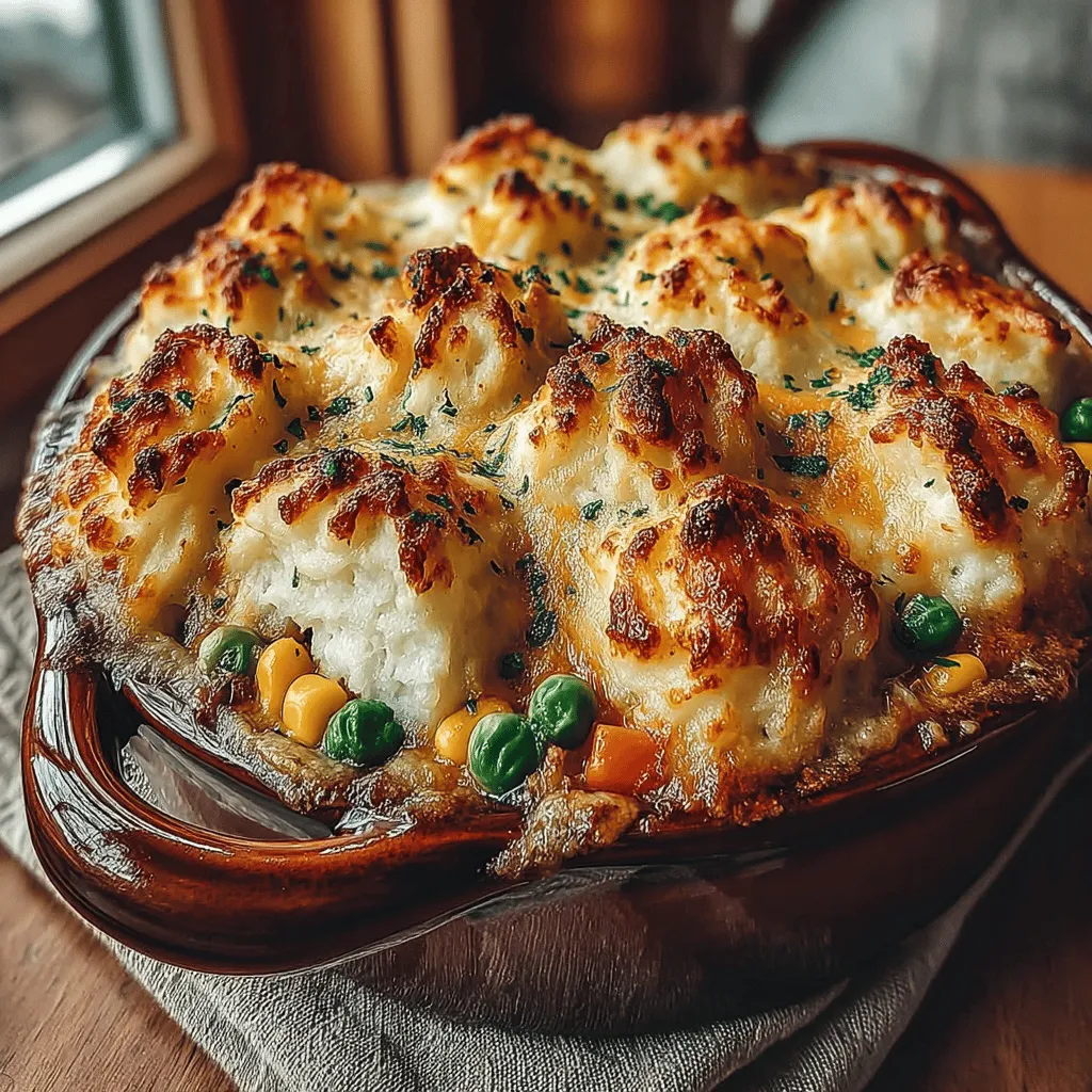 Begin your culinary journey with the delightful Cozy Homestyle Turkey and Vegetable Shepherd's Pie. This comforting dish is a perfect blend of savory ground turkey, vibrant vegetables, and creamy mashed potatoes, creating a meal that warms both the heart and the palate. Whether you're looking for a weeknight dinner or a cozy family gathering dish, this recipe combines simplicity and flavor, making it a must-try in your kitchen.