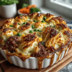 Begin your culinary journey with the delightful Cozy Homestyle Turkey and Vegetable Shepherd's Pie. This comforting dish is a perfect blend of savory ground turkey, vibrant vegetables, and creamy mashed potatoes, creating a meal that warms both the heart and the palate. Whether you're looking for a weeknight dinner or a cozy family gathering dish, this recipe combines simplicity and flavor, making it a must-try in your kitchen.