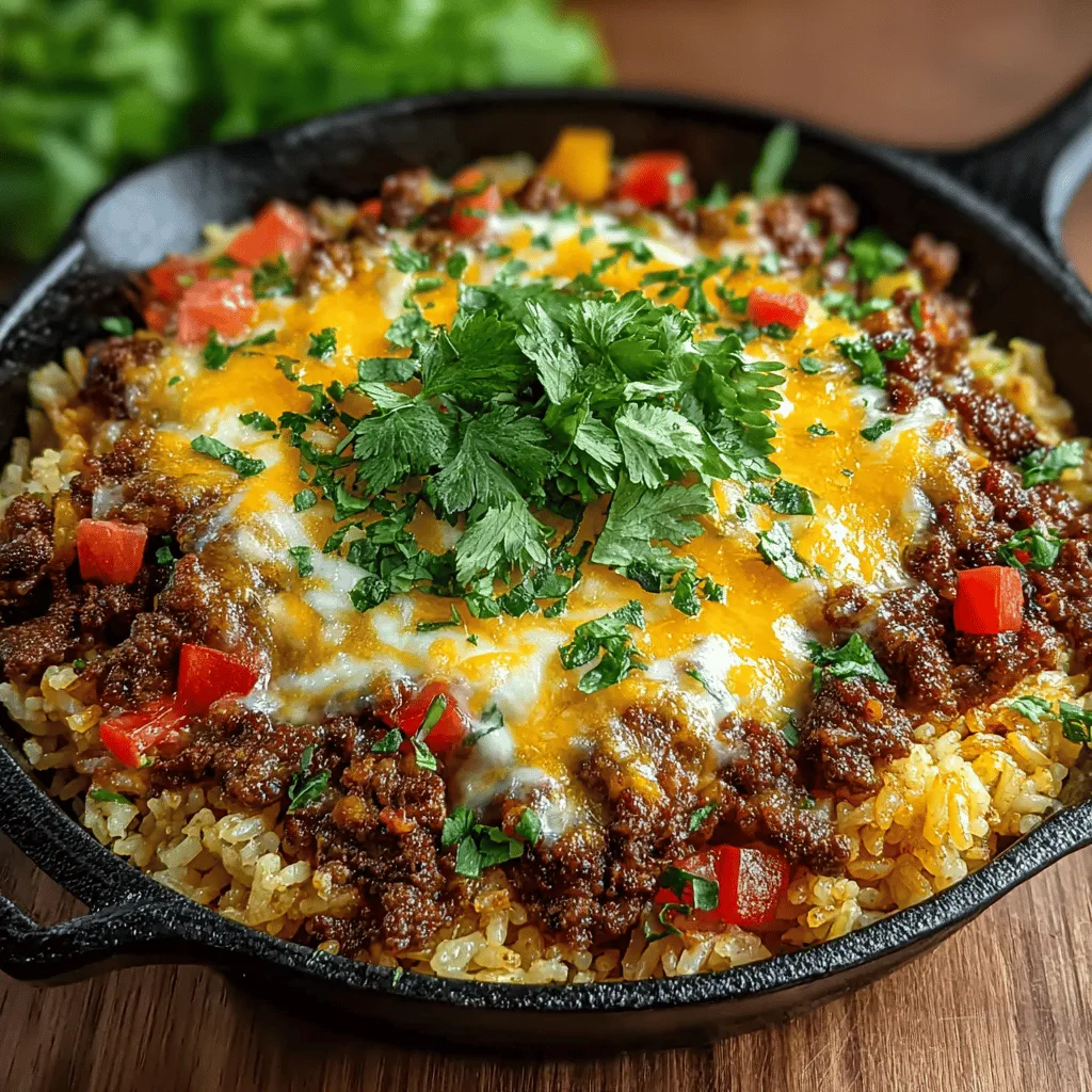 In today's fast-paced world, one-pan meals have become a go-to option for busy families and individuals looking for quick yet delicious dinner solutions. One-Pan Cheesy Beef and Rice Skillet is an ideal dish that combines convenience with mouthwatering flavors. Not only is it easy to prepare and clean up, but it also delivers a hearty, satisfying meal that appeals to all ages. With its blend of seasoned ground beef, tender rice, and melty cheese, this dish offers a delightful balance of textures and flavors, making it a perfect choice for weeknight dinners.