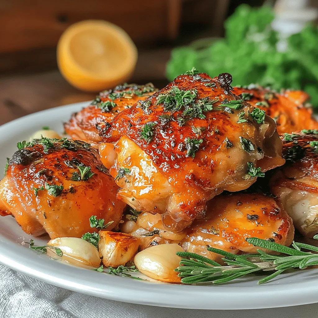 In the realm of comfort food, few dishes evoke the warmth and satisfaction of a perfectly roasted chicken. This Garlic Herb Roasted Chicken Thighs recipe not only delivers on flavor but also offers a straightforward preparation process that makes it accessible for home cooks of all skill levels. With its fragrant herbs and zesty lemon infusion, this dish is sure to become a staple in your culinary repertoire. Whether you’re hosting a family dinner or seeking an easy weeknight meal, these chicken thighs promise to impress.