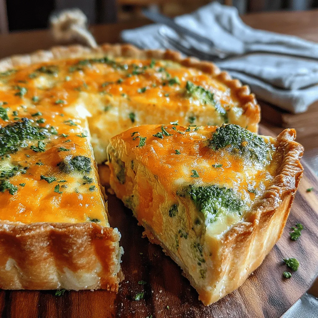 Quiche is a wonderfully versatile dish that can be enjoyed at any meal, whether it's breakfast, brunch, lunch, or dinner. Its flaky crust and creamy filling make it a beloved choice for gatherings and casual family meals alike. Among the many variations of quiche, the Delightful Cheddar and Broccoli Quiche stands out with its rich flavors and wholesome ingredients.