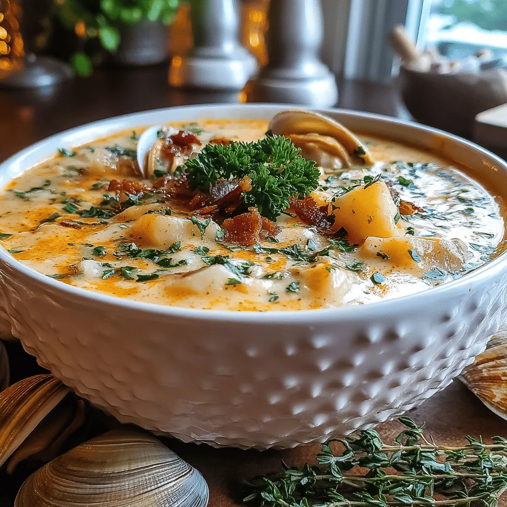 New England Clam Chowder is a beloved classic that evokes the essence of coastal dining. Its creamy texture and rich flavors have made it a staple in homes and restaurants alike, where it delivers a warm, comforting embrace with every spoonful. This dish is not just food; it is a representation of the culinary heritage that defines New England.