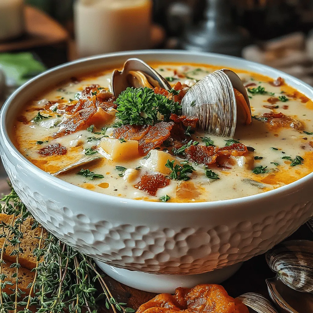 New England Clam Chowder is a beloved classic that evokes the essence of coastal dining. Its creamy texture and rich flavors have made it a staple in homes and restaurants alike, where it delivers a warm, comforting embrace with every spoonful. This dish is not just food; it is a representation of the culinary heritage that defines New England.