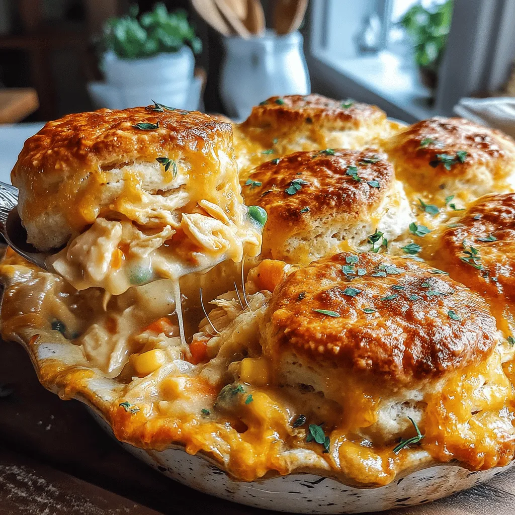 Chicken pot pie is a classic dish that evokes feelings of warmth and nostalgia, making it a beloved homestyle meal in many households. This comforting recipe brings together tender chicken, hearty vegetables, and a creamy filling, all crowned with a fluffy biscuit topping that is sure to please everyone at the table. Whether it's a cozy family dinner or a gathering with friends, this chicken pot pie is the perfect choice for a satisfying meal.