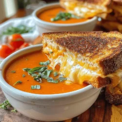 Tomato soup paired with grilled cheese is a timeless comfort food duo that warms the heart and soul. This classic combination has been enjoyed by many for generations, bringing a sense of nostalgia with every spoonful and bite. Whether it’s a rainy day or a cozy family dinner, this dish never fails to deliver happiness.