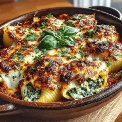 Discover the delightful fusion of flavors in this 30-Minute Spinach and Cheese Stuffed Shells recipe. Perfect for busy weeknights or as a comforting meal for family gatherings, these stuffed shells are not only quick to prepare, but they also pack a nutritional punch with fresh spinach and rich cheeses. In just 30 minutes, you can serve a delicious dish that everyone will love, making it an ideal addition to your recipe repertoire.
