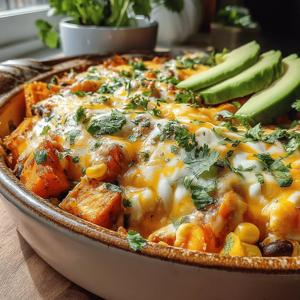 Harvest Delight Sweet Potato & Black Bean Casserole is a vibrant and nutritious dish that celebrates the flavors of autumn. This casserole combines the earthiness of sweet potatoes with the protein-rich goodness of black beans, making it a hearty meal that satisfies both hunger and health. It's perfect for family gatherings, cozy dinners, or as a comforting weeknight meal.